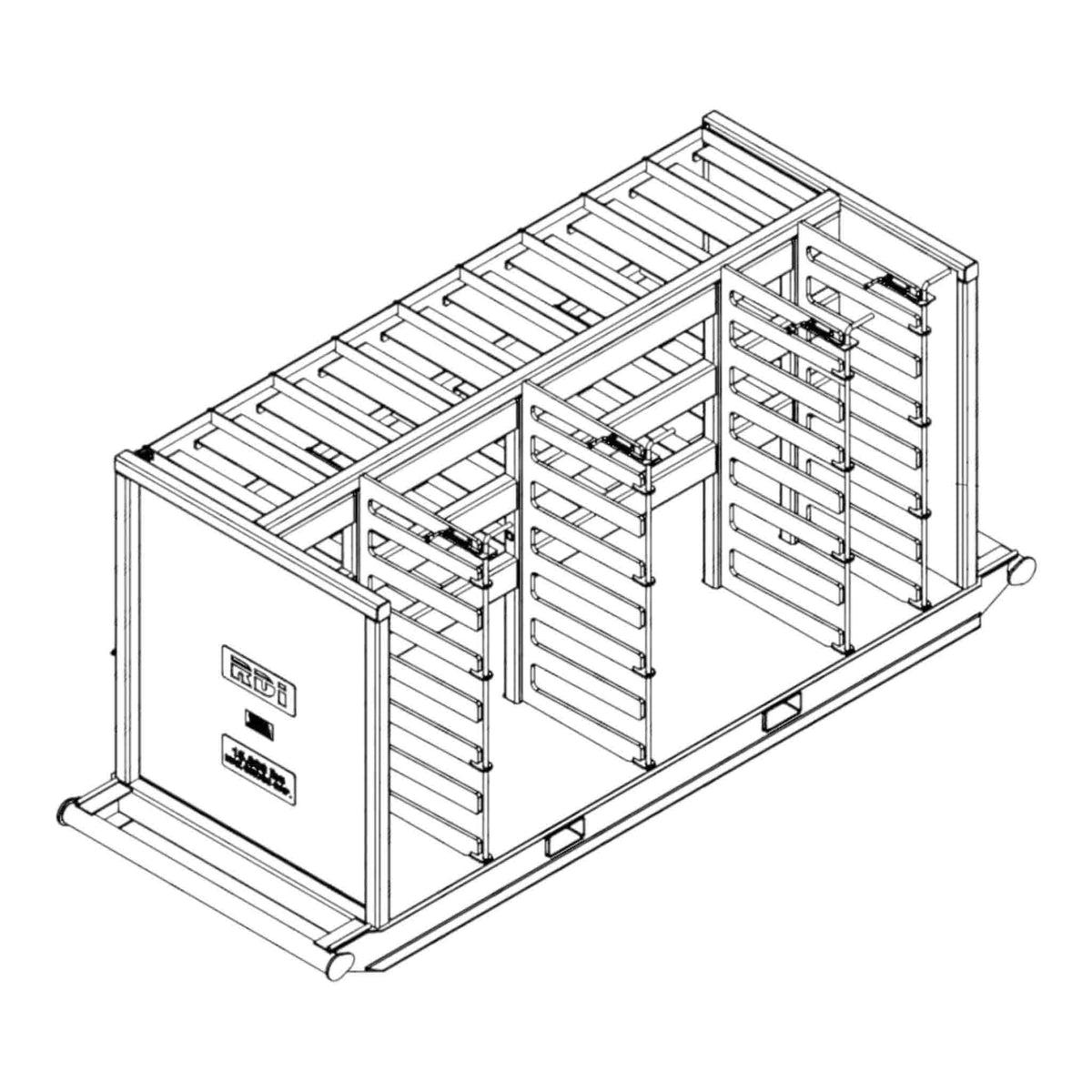 Pipe Sloop Skid For 4In Fig 602 & 2In Fig 1502 15,000 Lbs Max Gross Ca ...